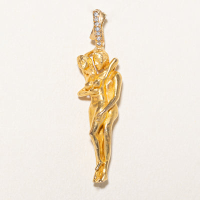 Diamond Embraced Couple Pendant | 0.04ctw
