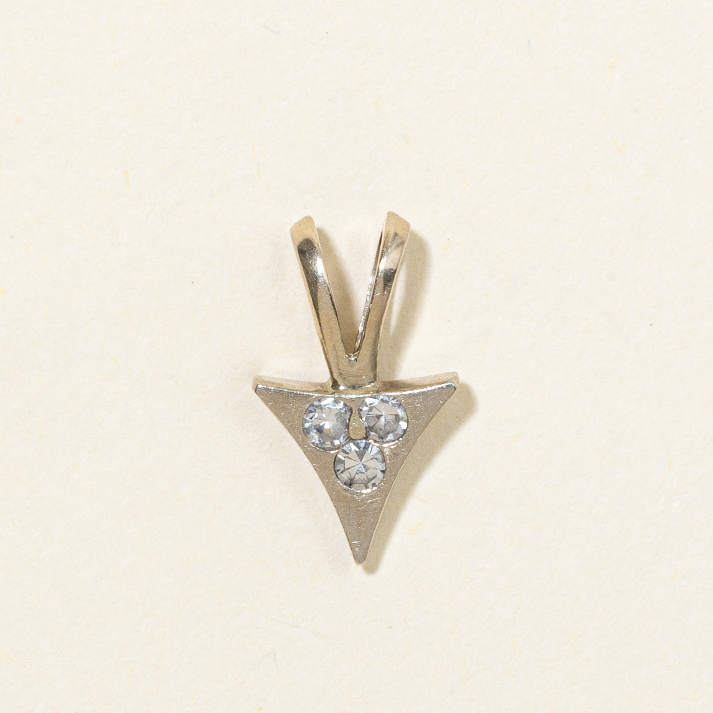 14K Diamond Triangle Pendant
