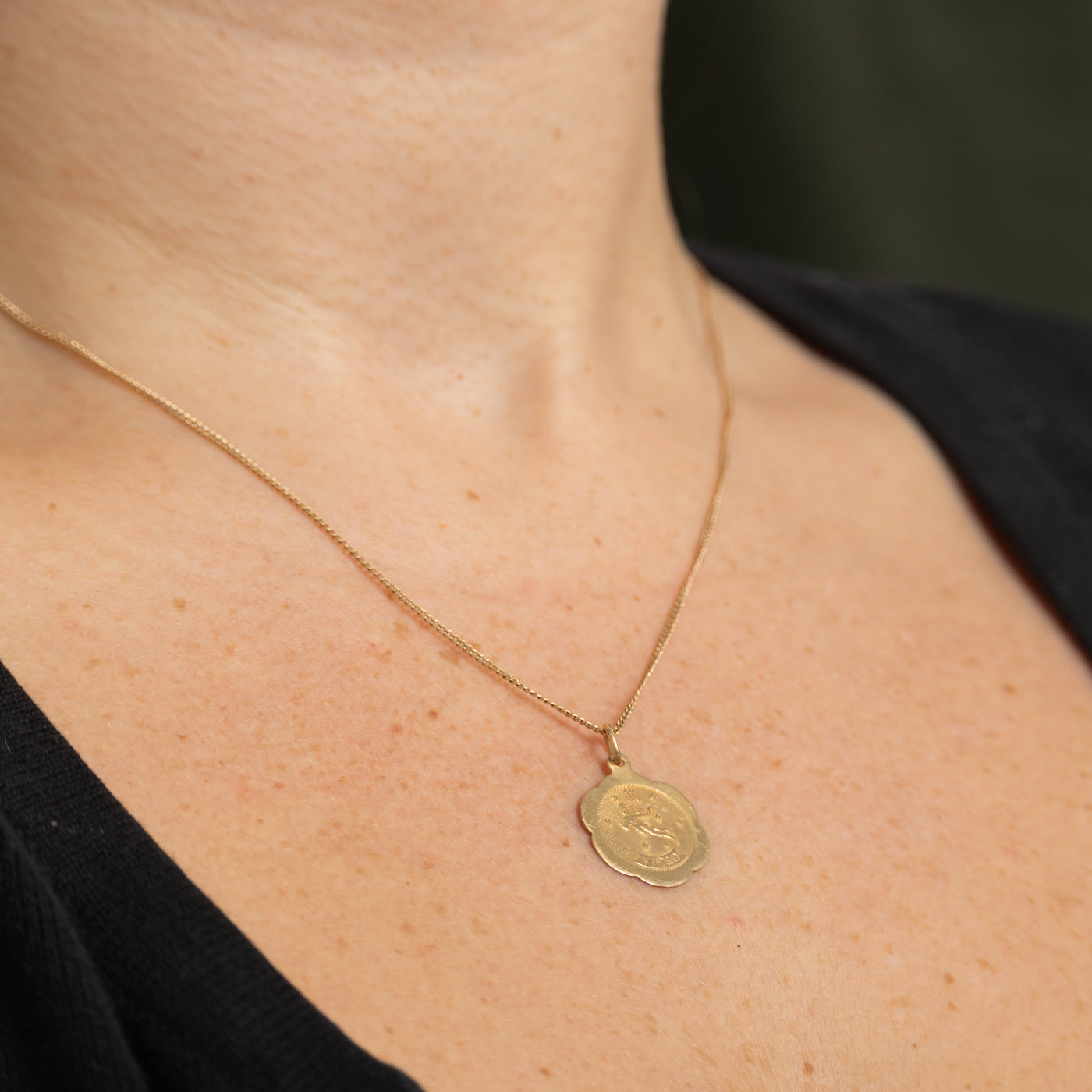 10k Yellow Gold Virgo Zodiac Charm