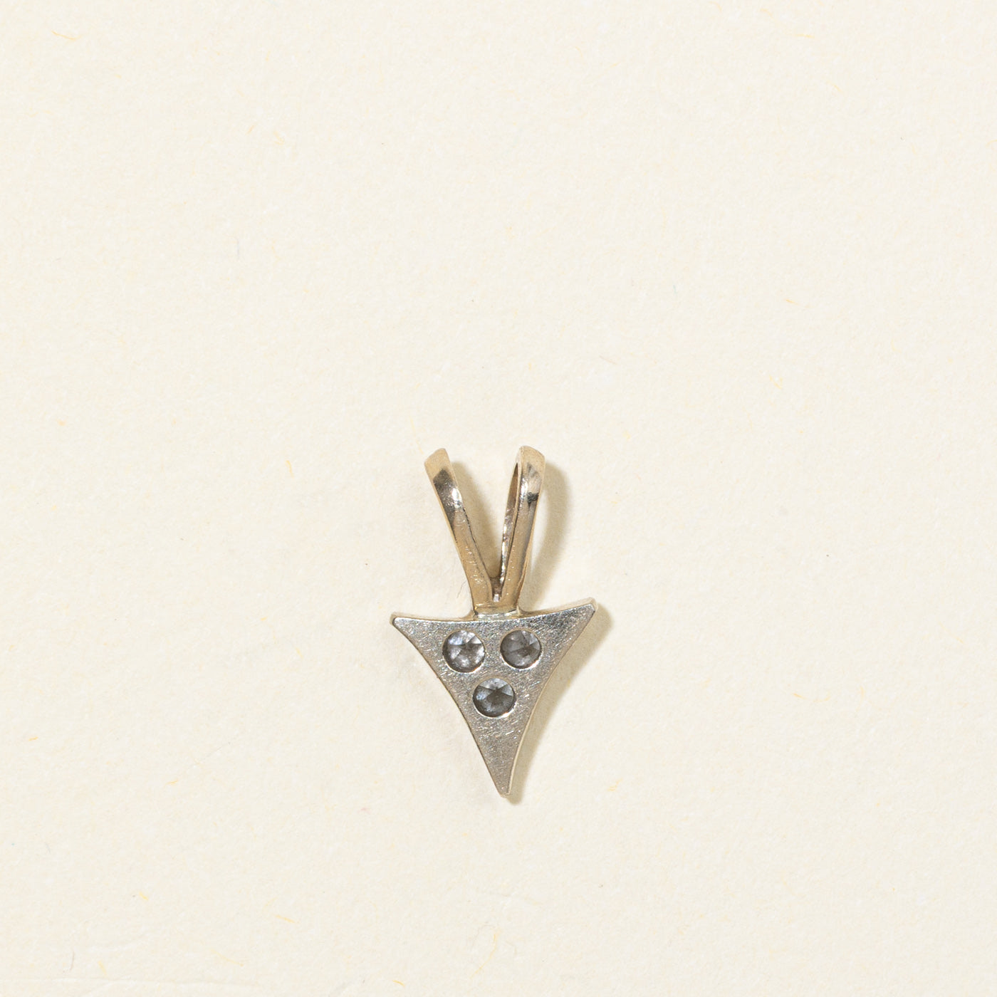 14K Diamond Triangle Pendant