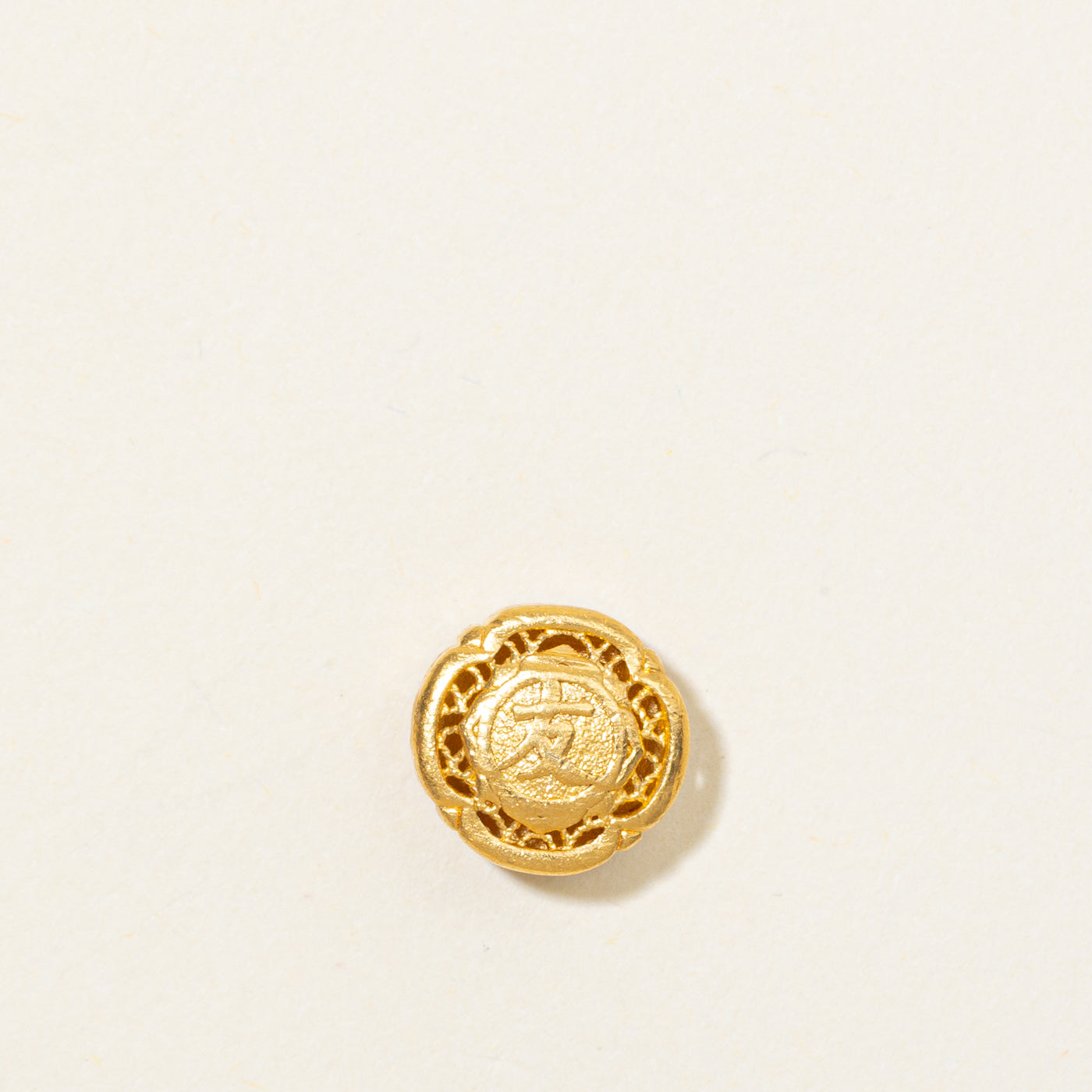 24K Diamond Flower Pendant