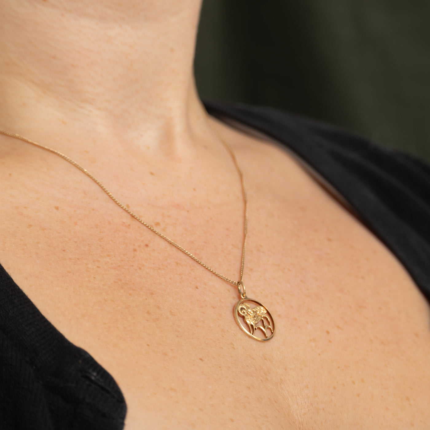 10k Yellow Gold Aries Zodiac Charm