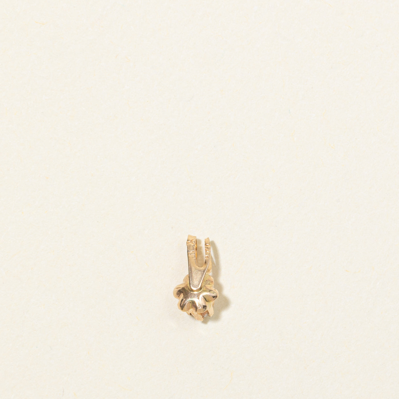 14K Belcher Set Diamond Pendant