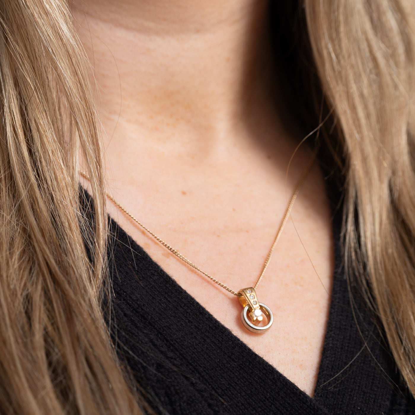 Pendentif heurtoir de porte en diamant 14 carats