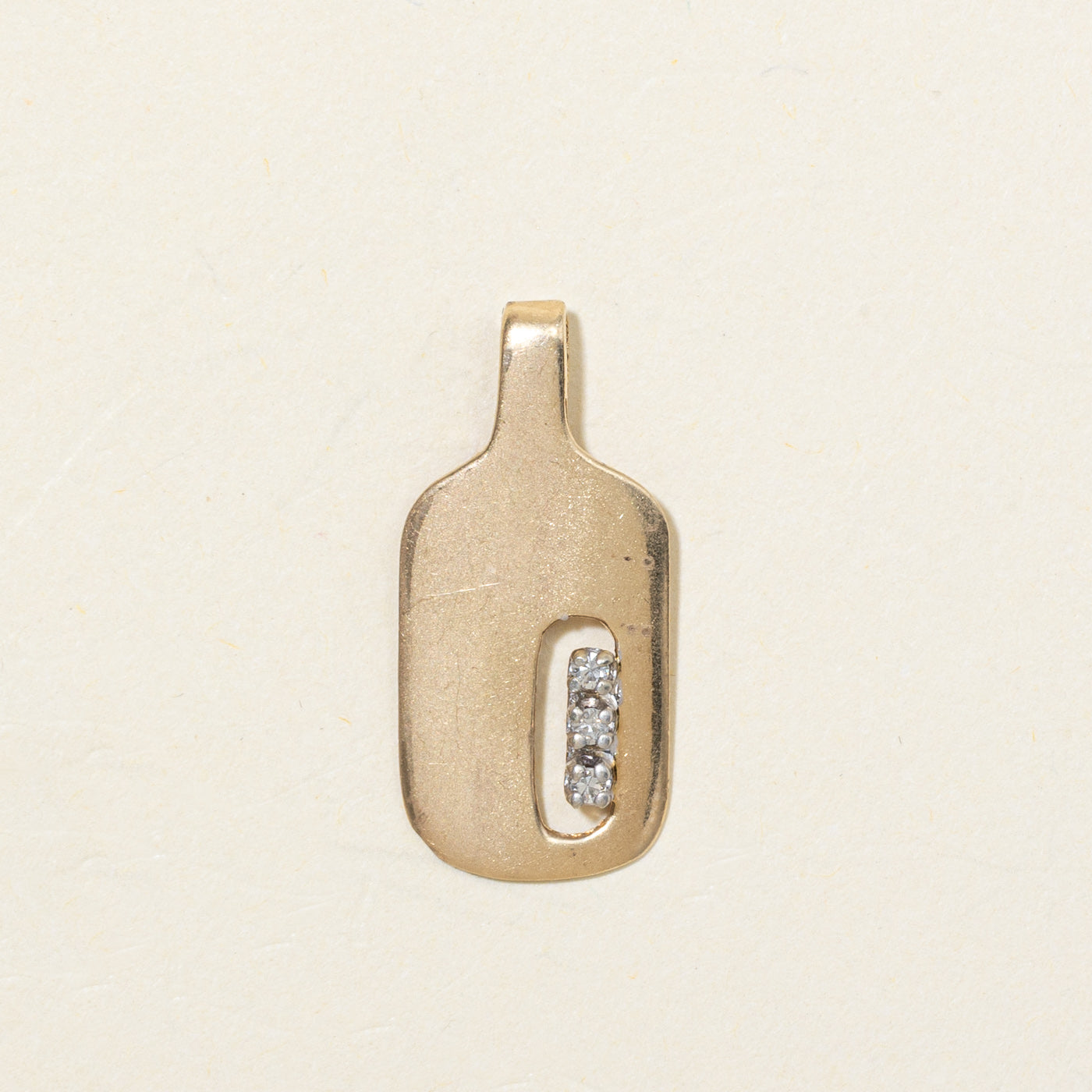 14K Diamond Tag Pendant