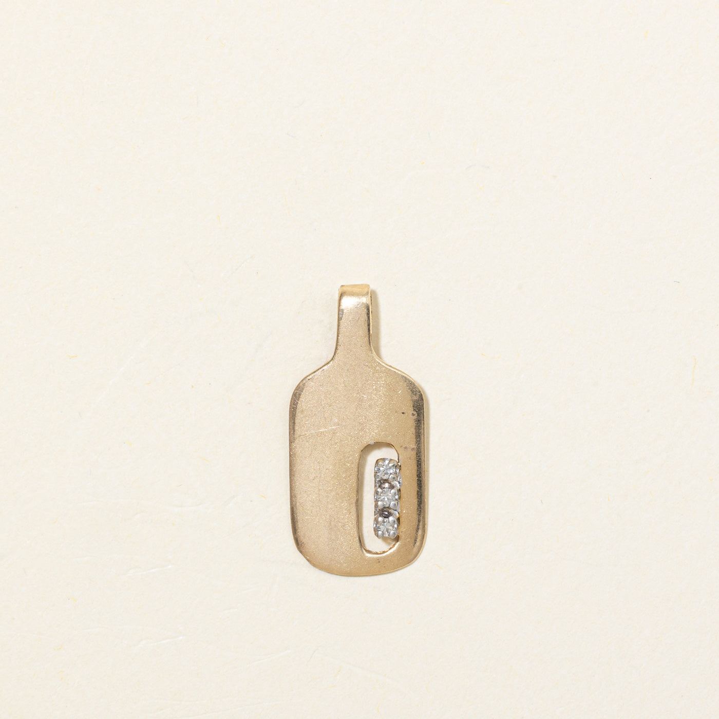 14K Diamond Tag Pendant