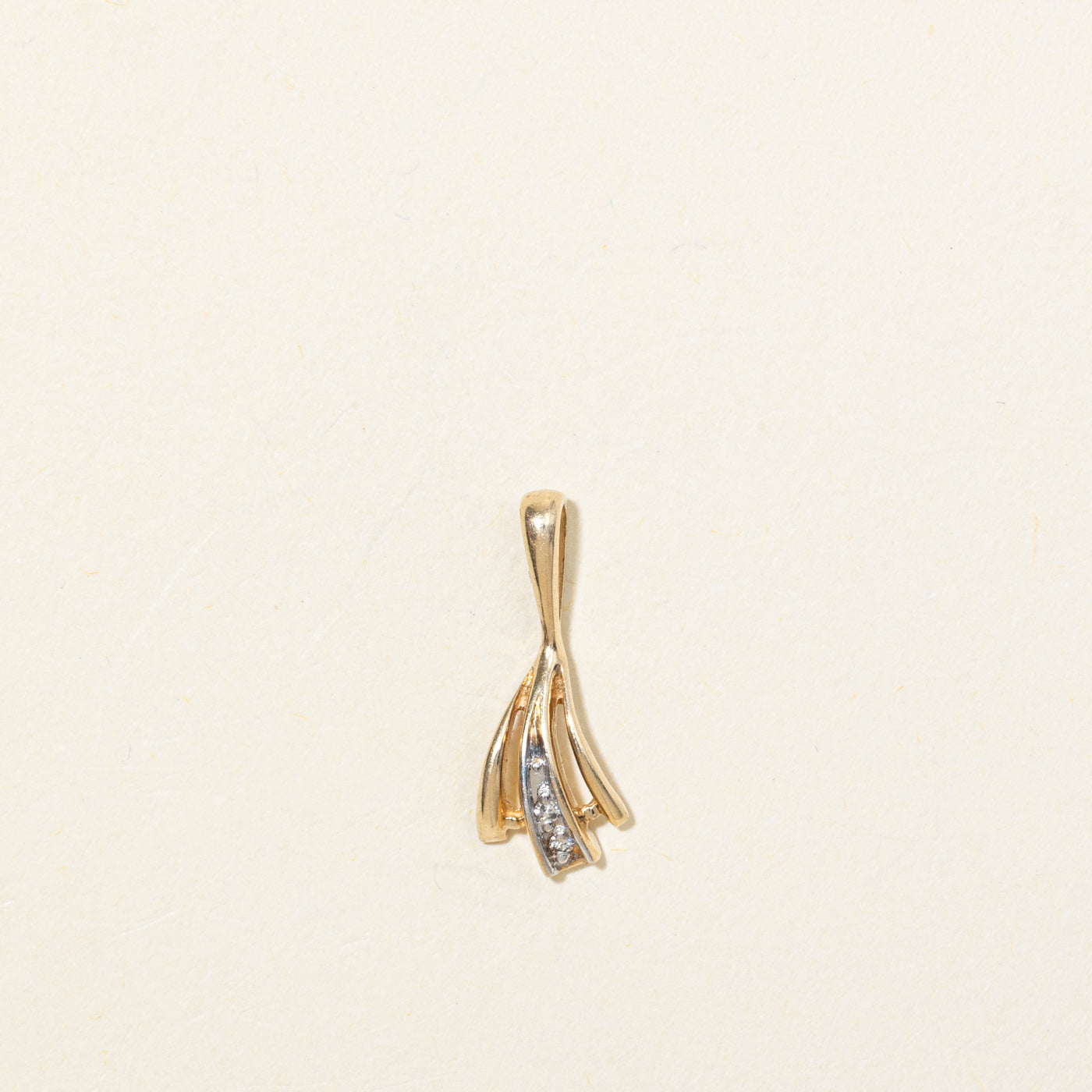 Pendentif abstrait en diamant 10 carats