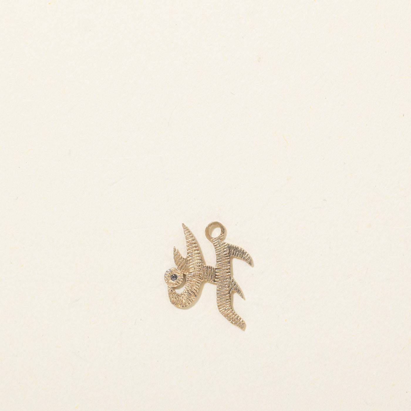10K Diamond "H" Initial Charm