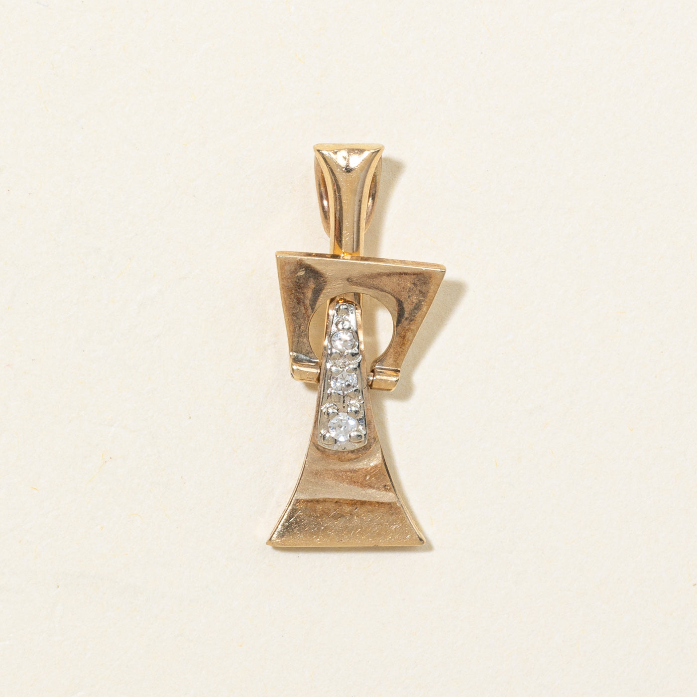 14K Diamond Moving Buckle Pendant