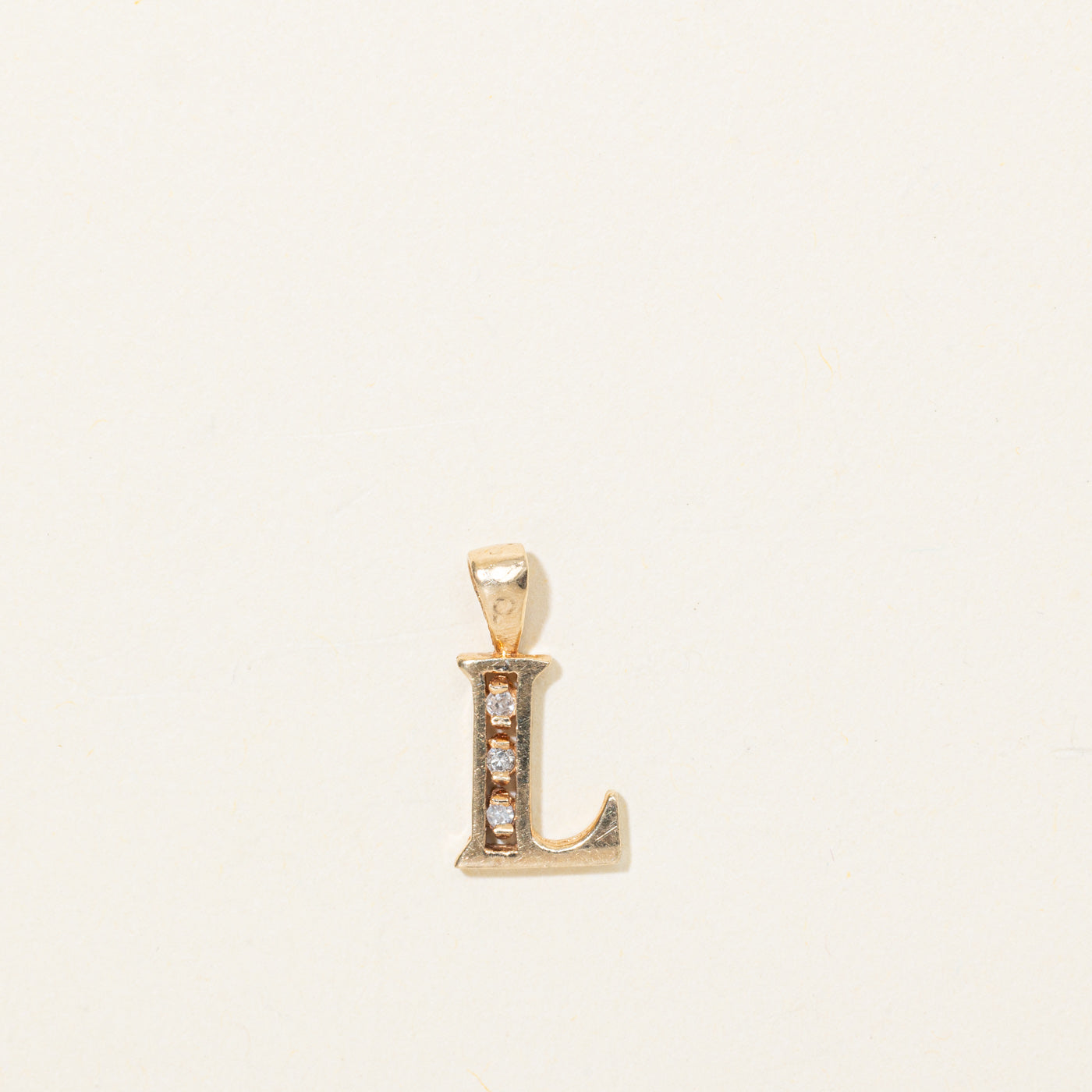 10K "L" Initial Pendant