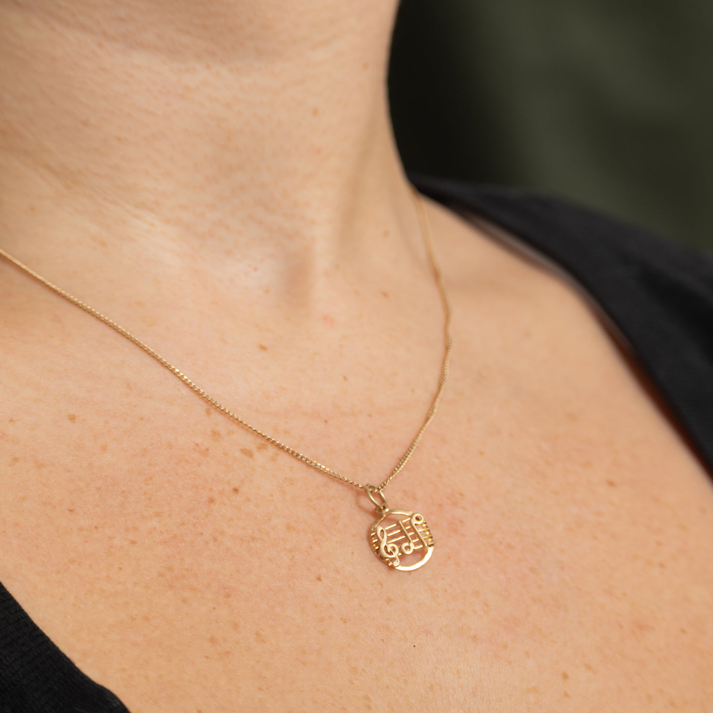 10k Yellow Gold Music Notes Charm