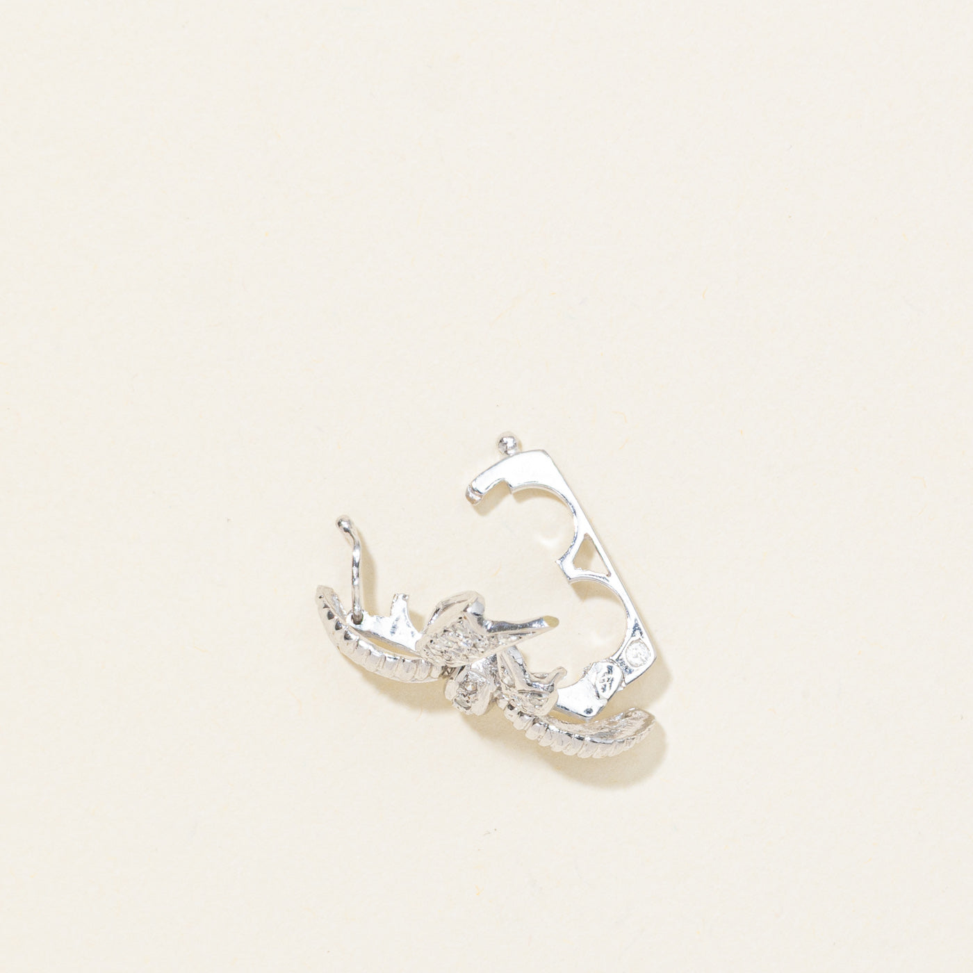 14K Diamond Bow Bolo Tie Clip