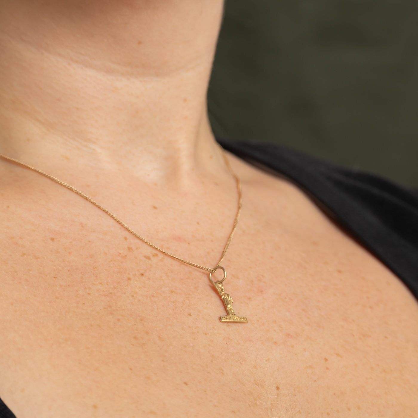 14k Yellow Gold Statue of Liberty Charm