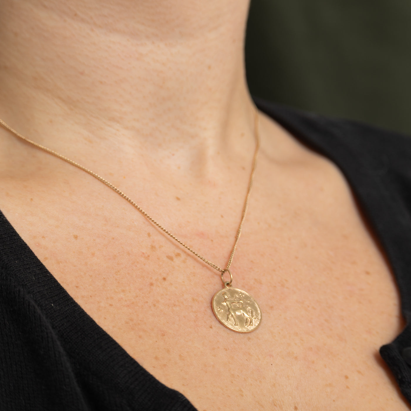 10k Yellow Gold Sagittarius Zodiac Charm