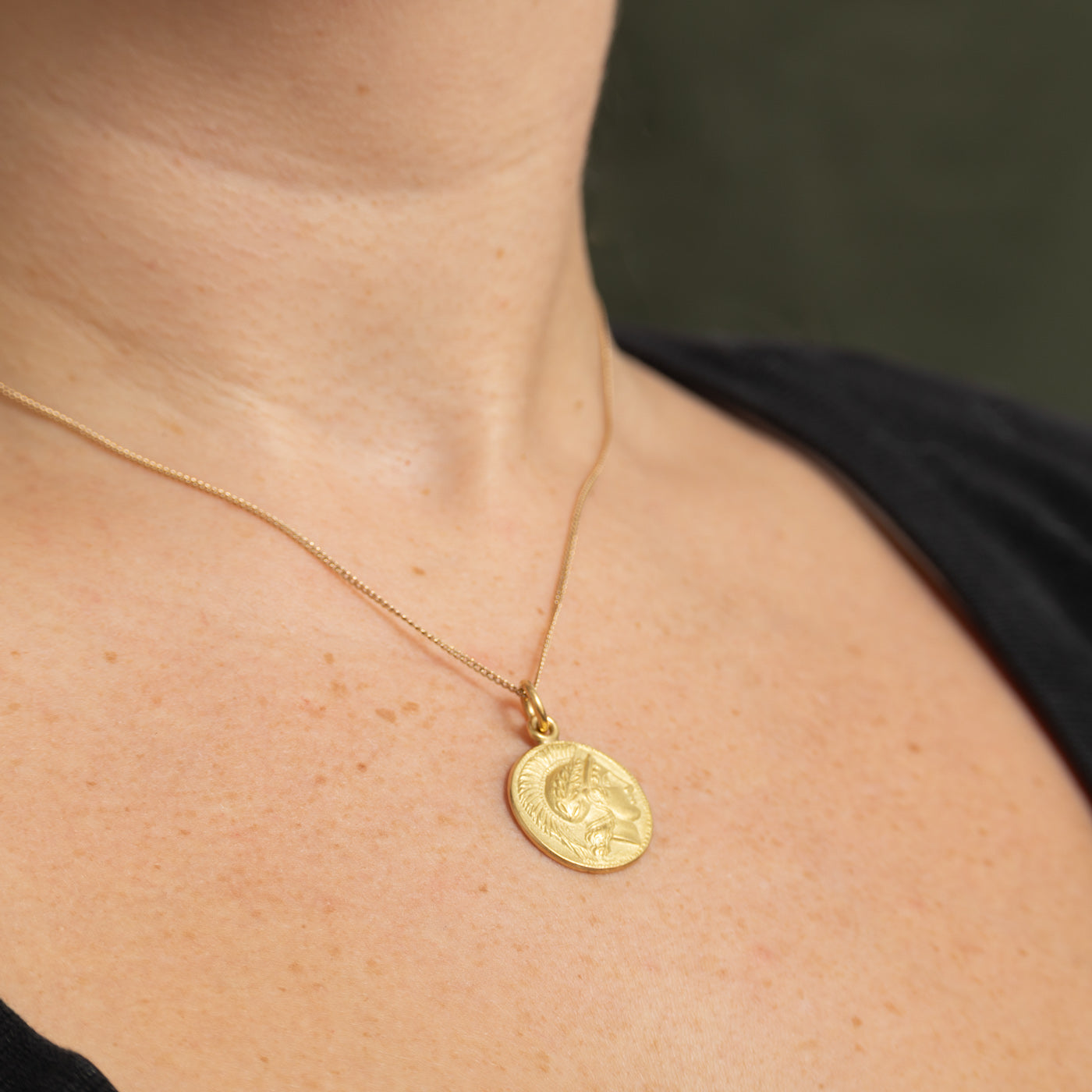 18k Yellow Gold Roman Warrior Charm