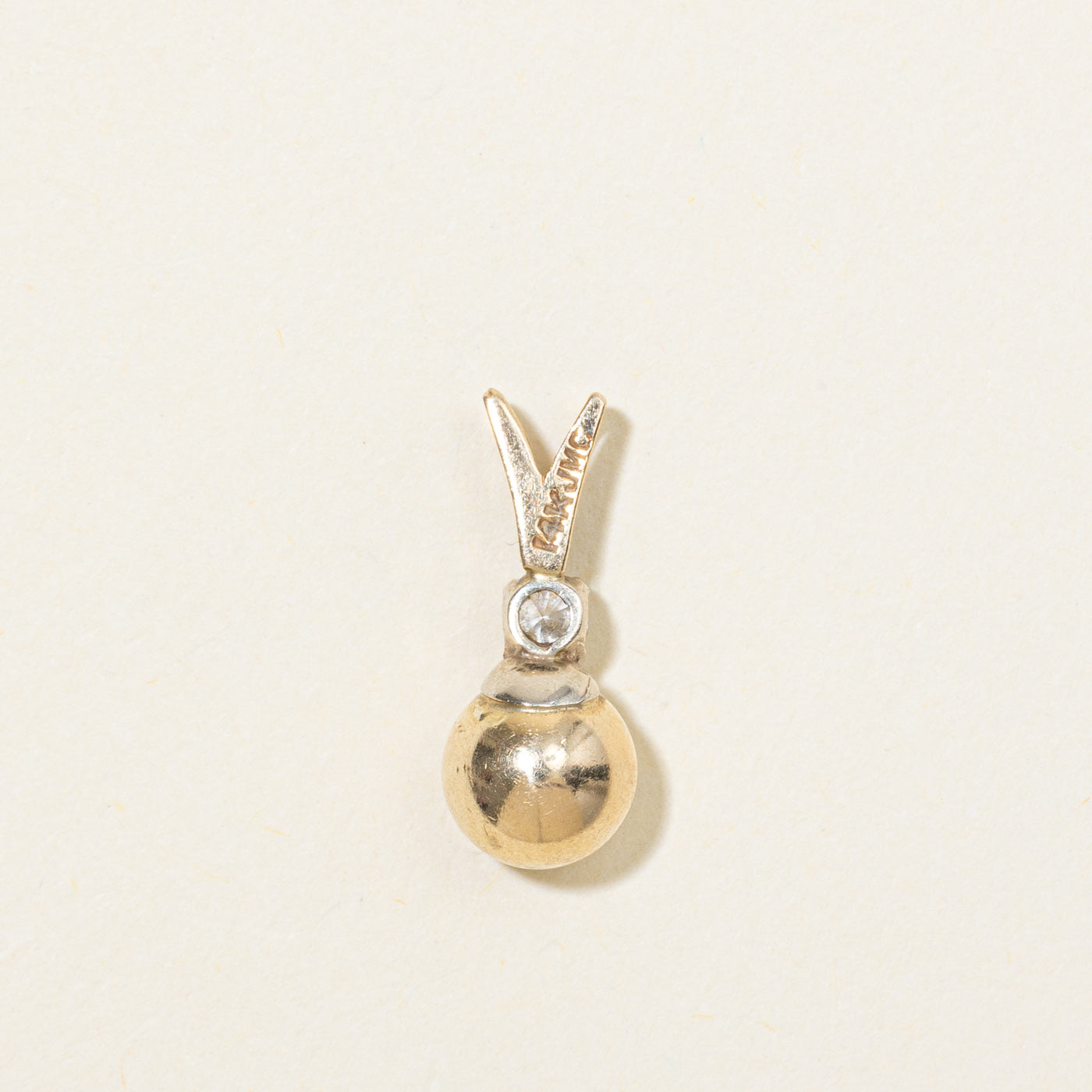 14K Diamond & Gold Sphere Pendant