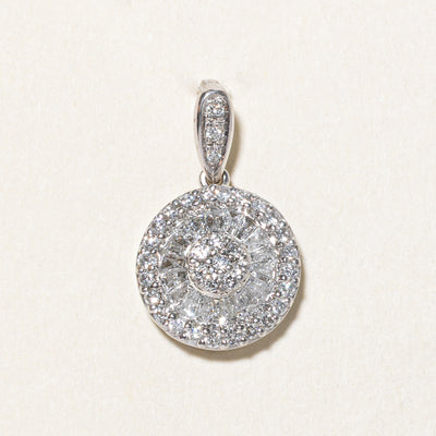 Diamond Cluster Round Pendant | 0.70ctw