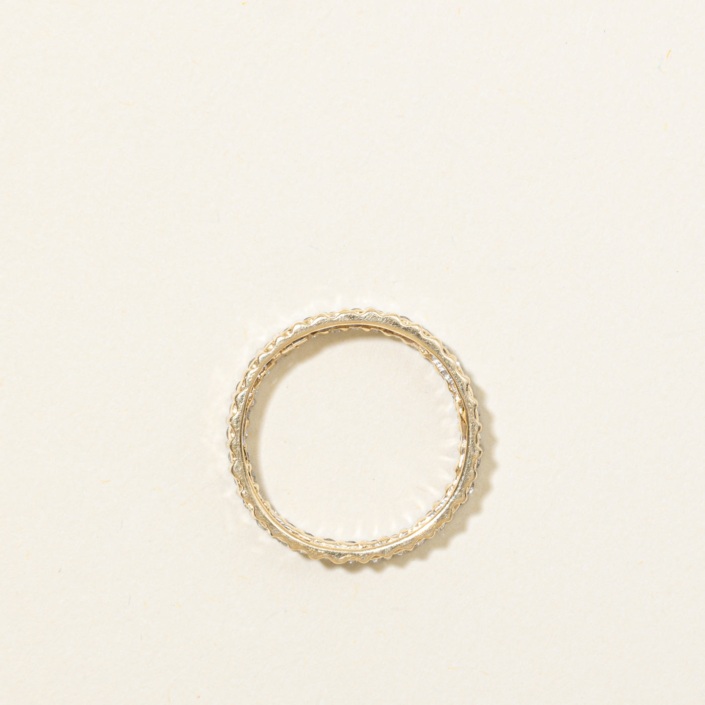 14K Eternity Diamond Circle Pendant