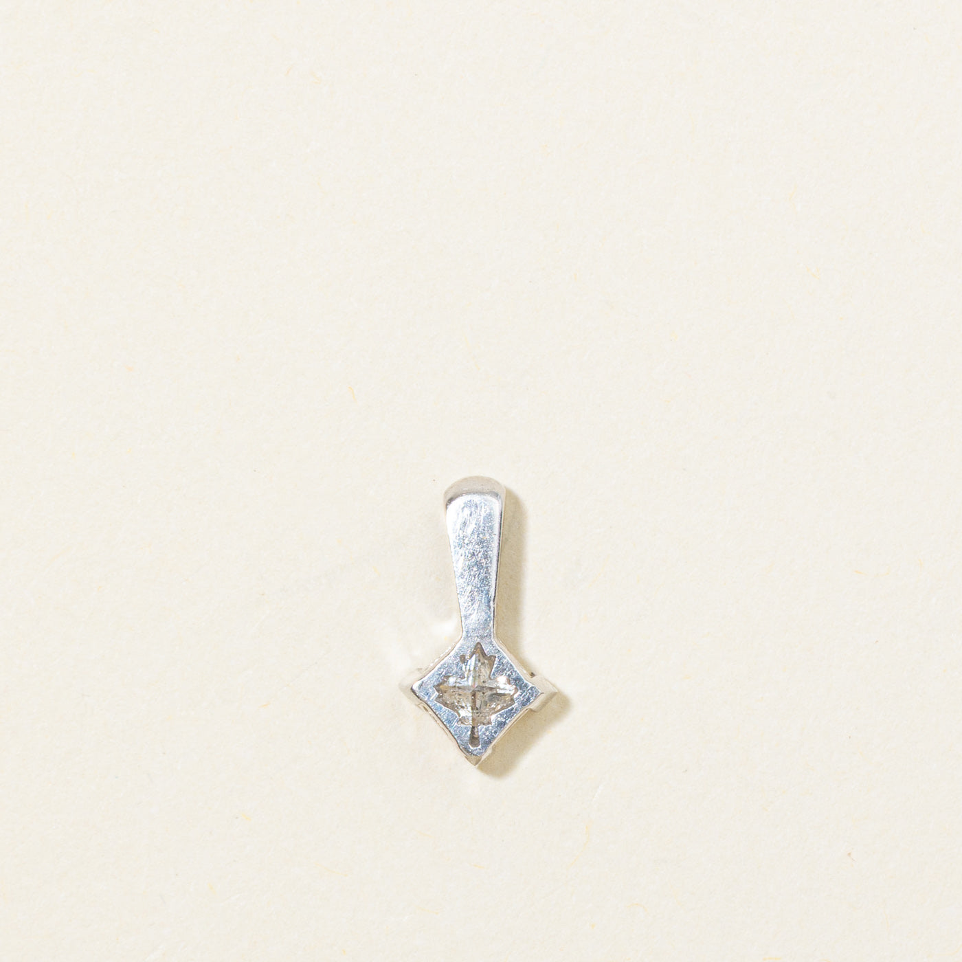 14K Princess Cut Diamond Pendant