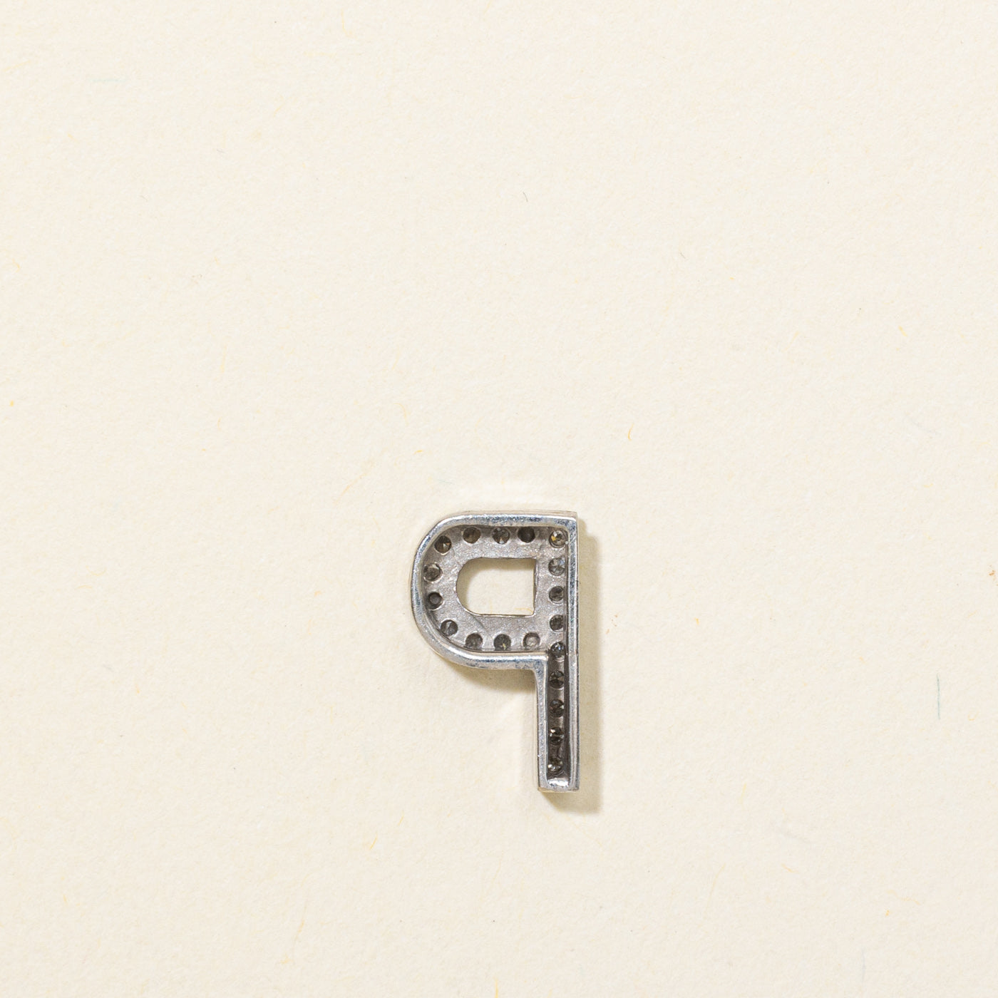 10K Diamond "P" Initial Pendant
