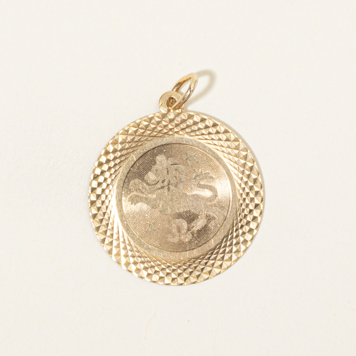 10k Yellow Gold Leo Zodiac Charm