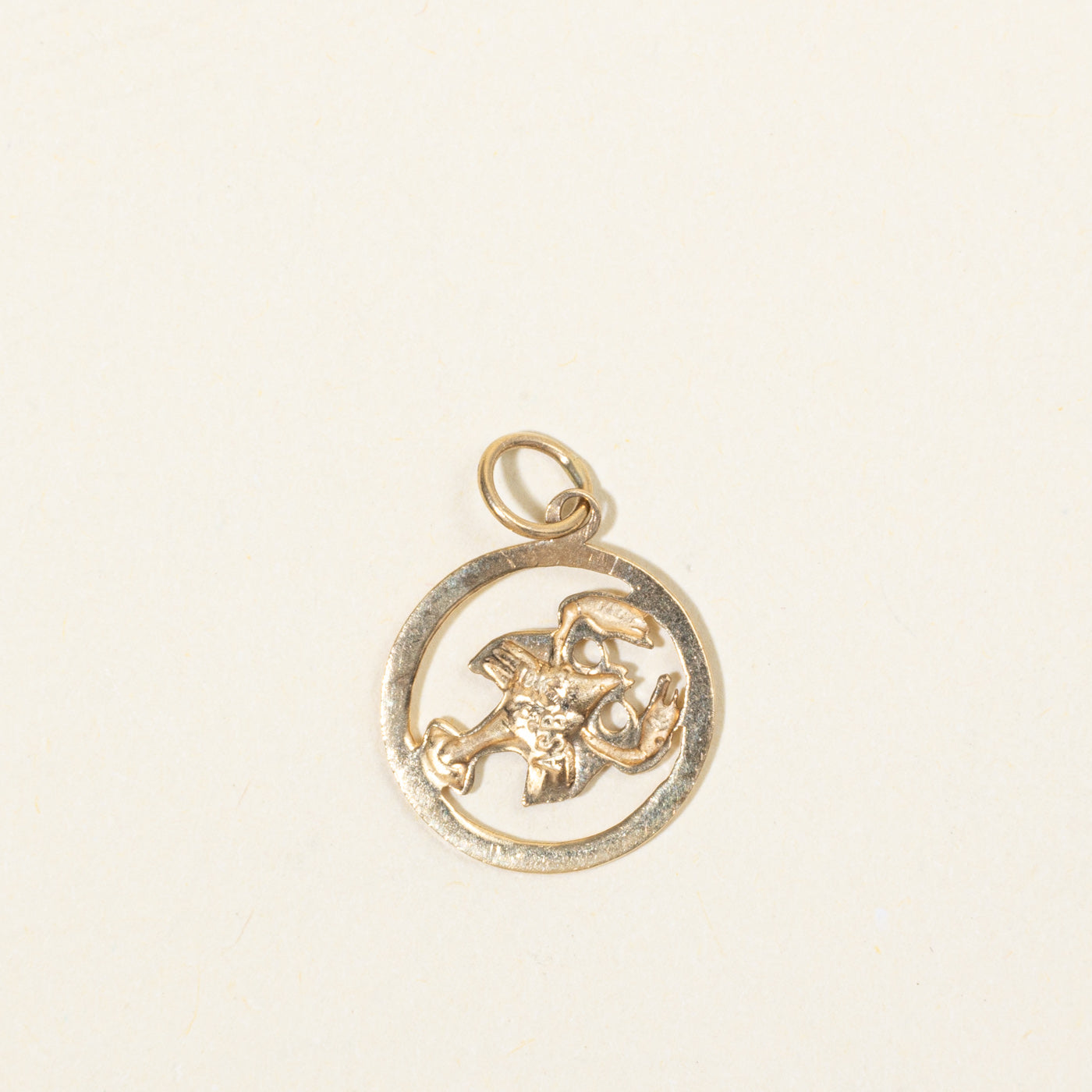 10k Yellow Gold Cancer Zodiac Charm