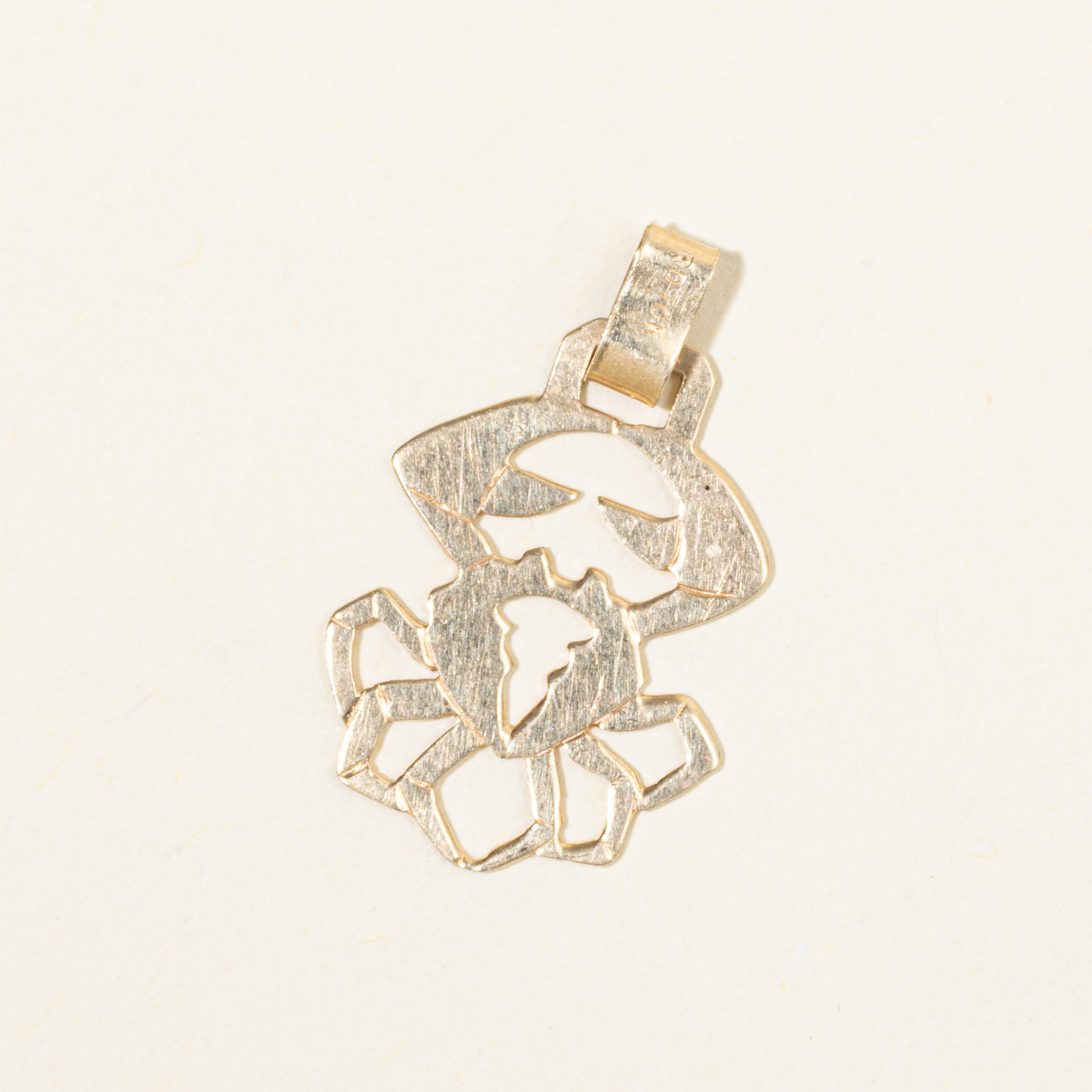 10k Yellow Gold Cancer Zodiac Pendant
