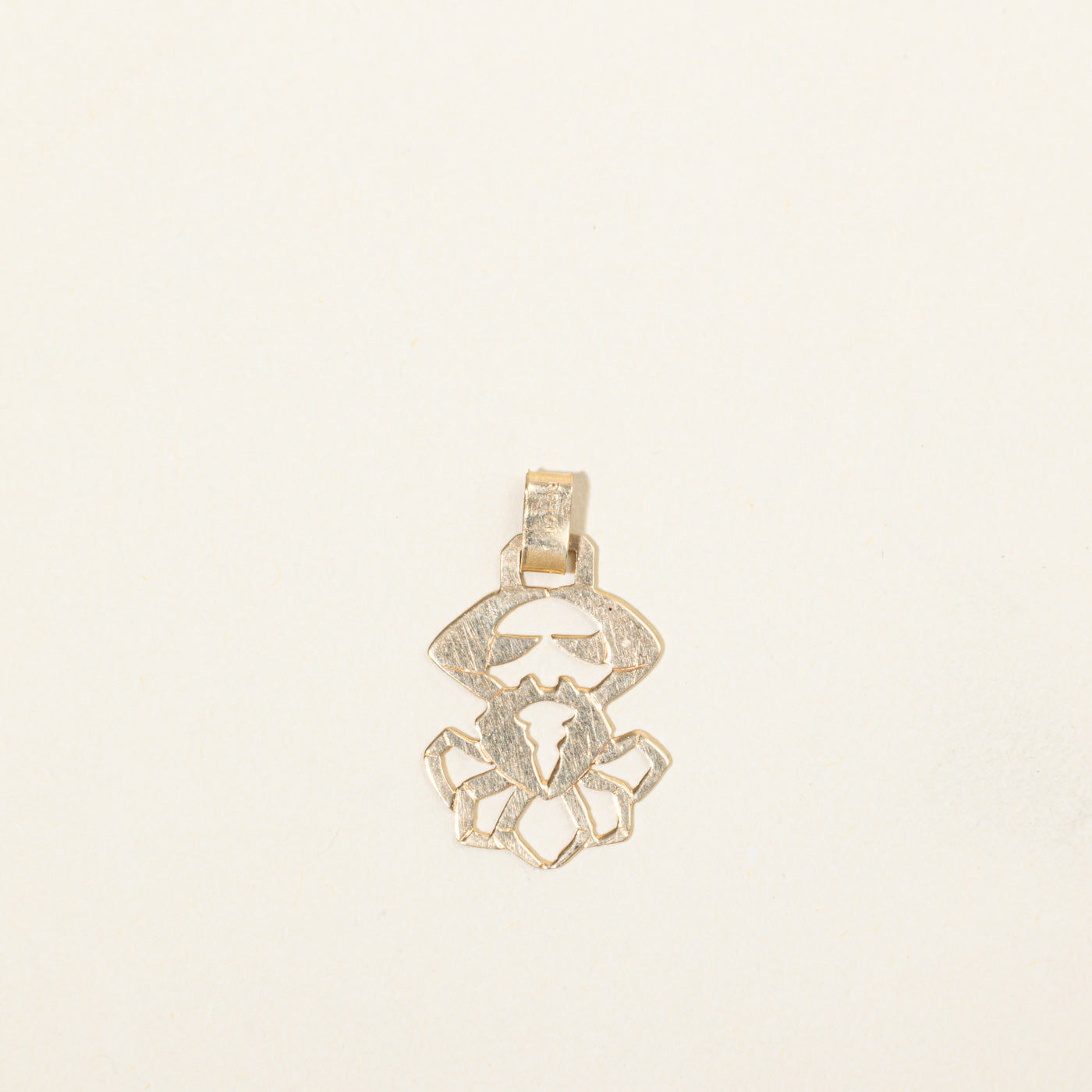 10k Yellow Gold Cancer Zodiac Pendant
