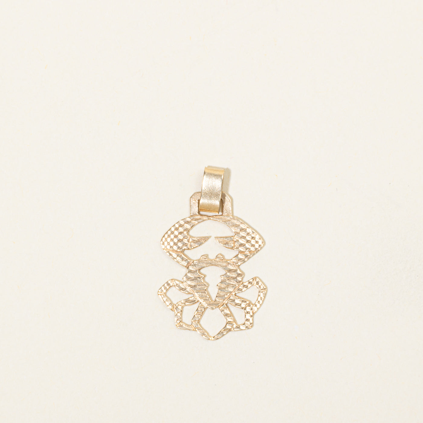 10k Yellow Gold Cancer Zodiac Pendant