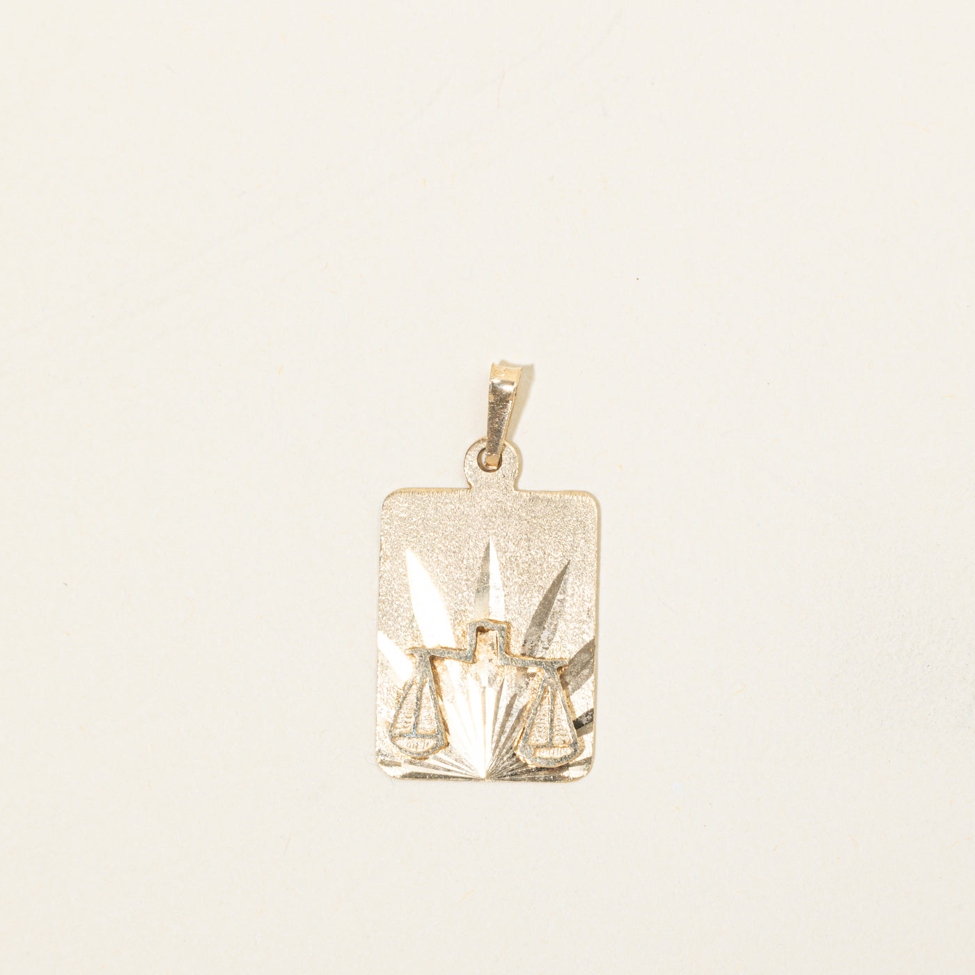 10k Yellow Gold Libra Zodiac Pendant