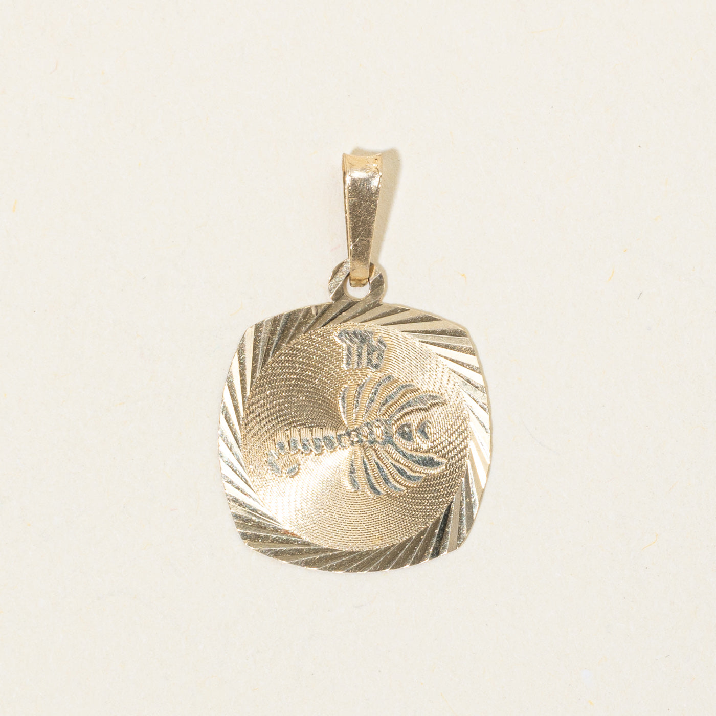 10k Yellow Gold Scorpio Zodiac Pendant