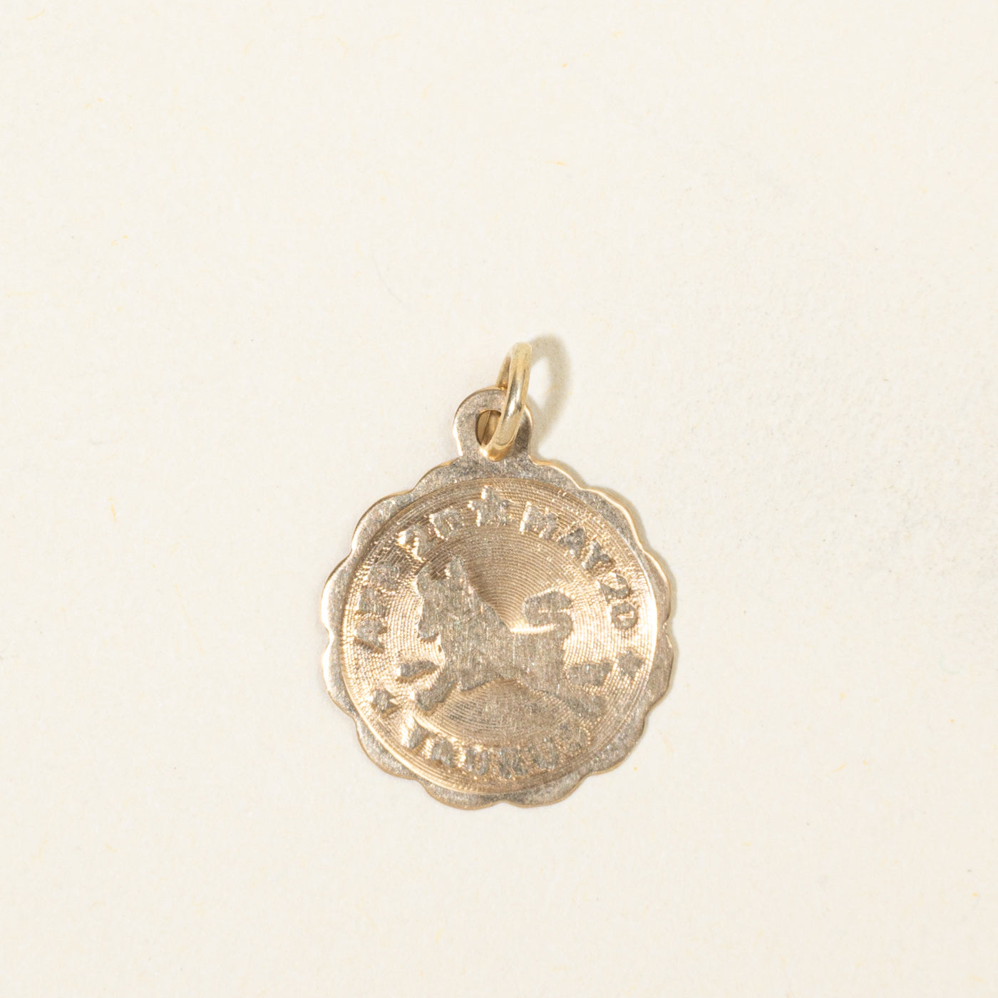 10k Yellow Gold Taurus Zodiac Charm