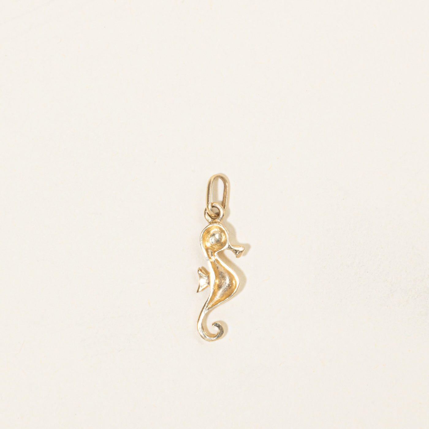 10k Yellow Gold Seahorse Charm