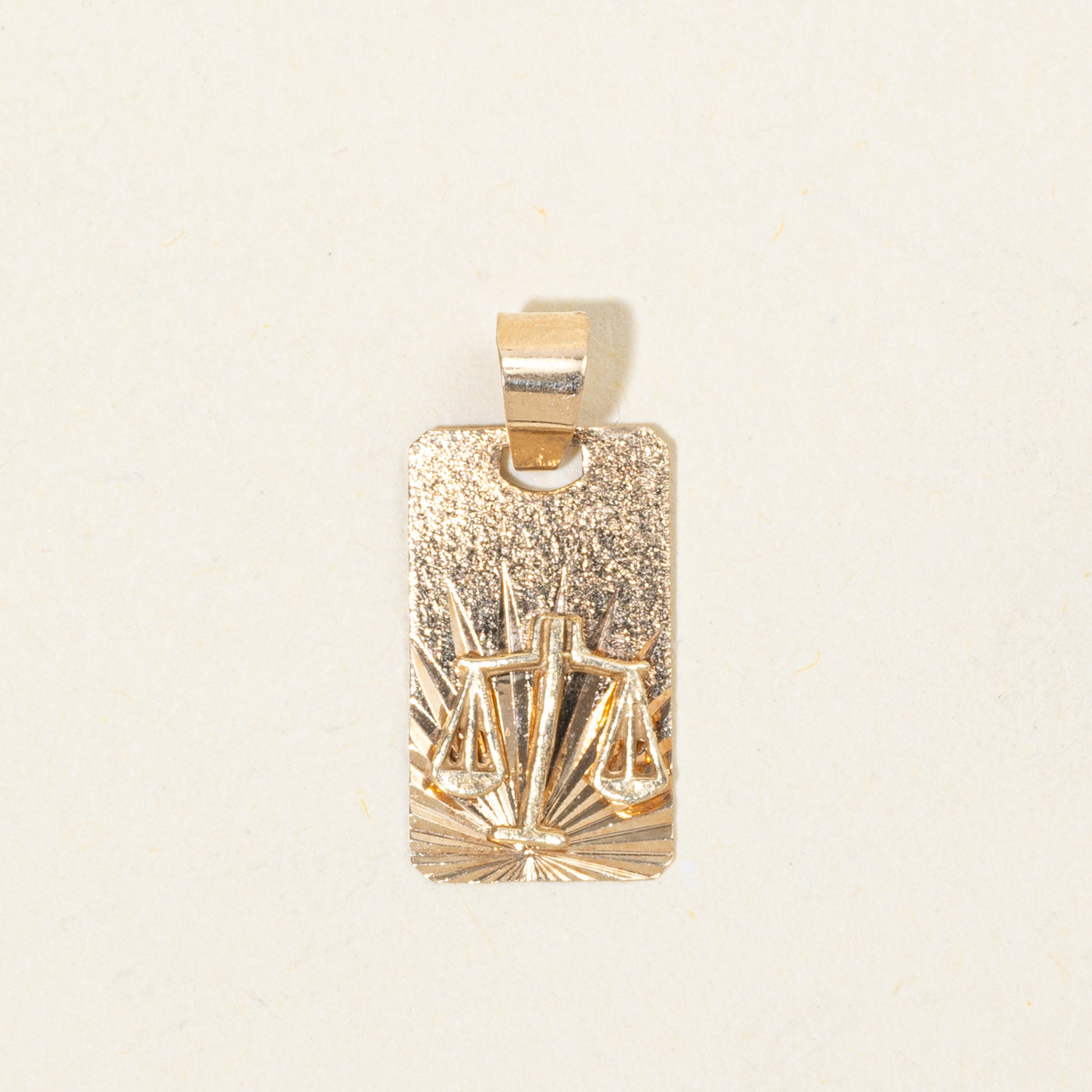 10k Yellow Gold Libra Zodiac Pendant