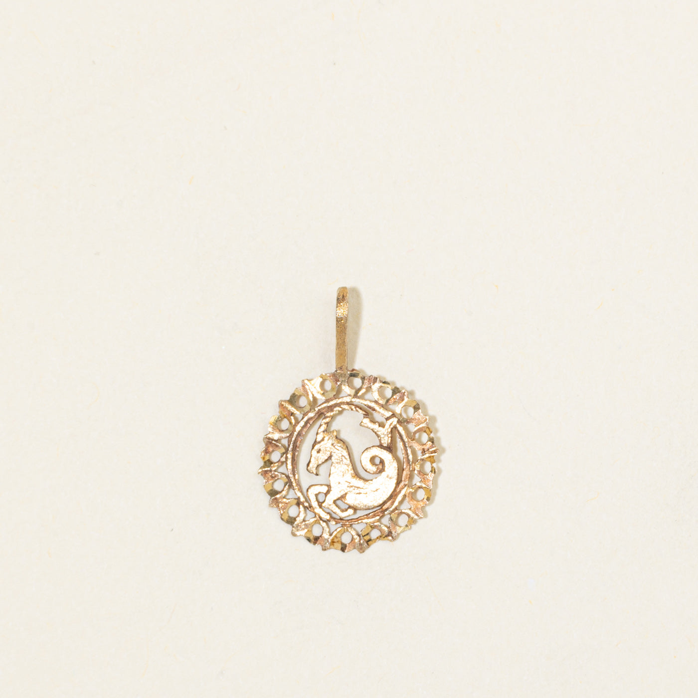 10k Yellow Gold Capricorn Zodiac Charm
