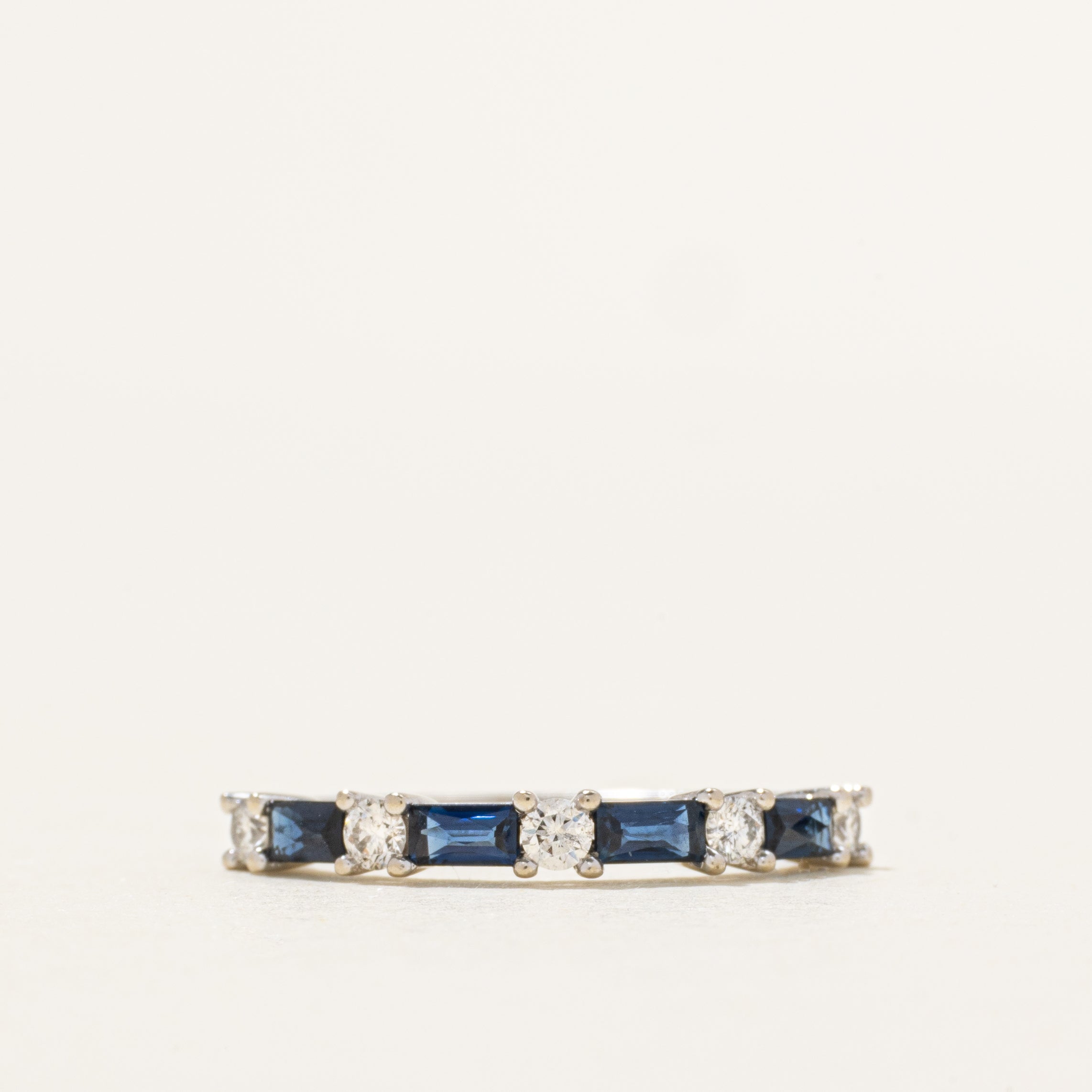 Semi Eternity Sapphire & Diamond Band | 0.34ctw, 0.22ctw | SZ 7