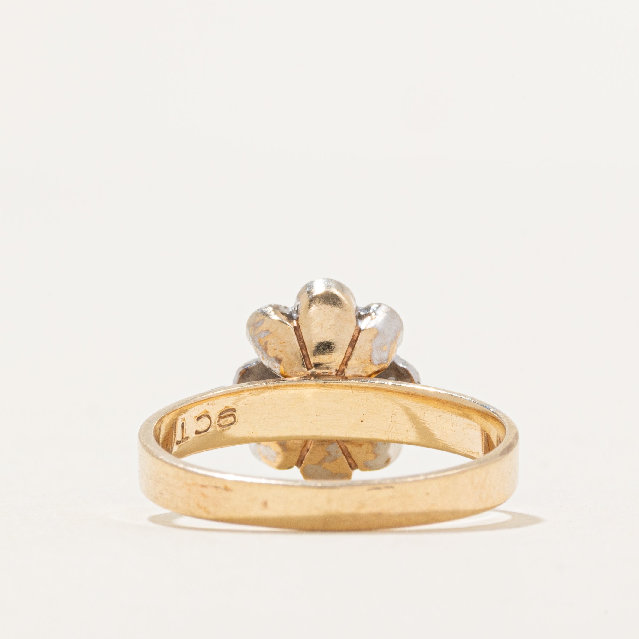 Sapphire & Diamond Daisy Ring | 0.36ct, 0.08ctw | SZ 6.25