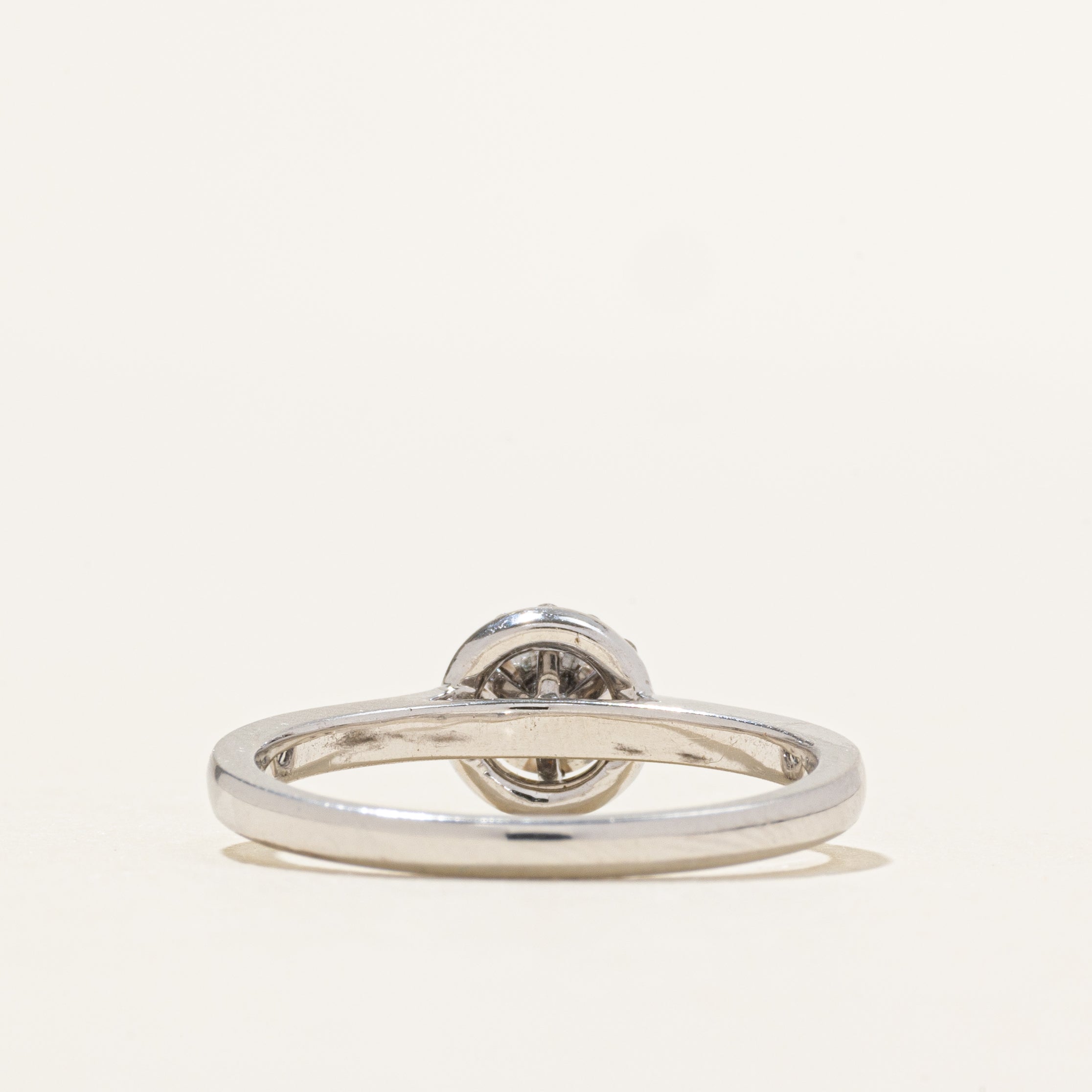 Black & White Diamond Halo Ring | 0.62ctw | SZ 8