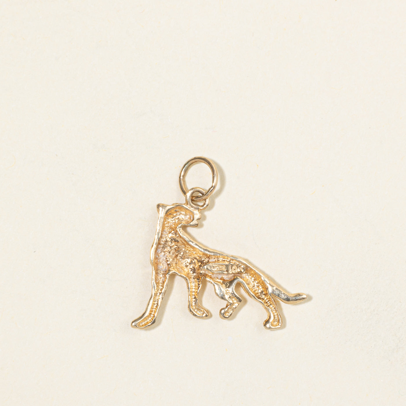 10k Yellow Gold Cheetah Charm