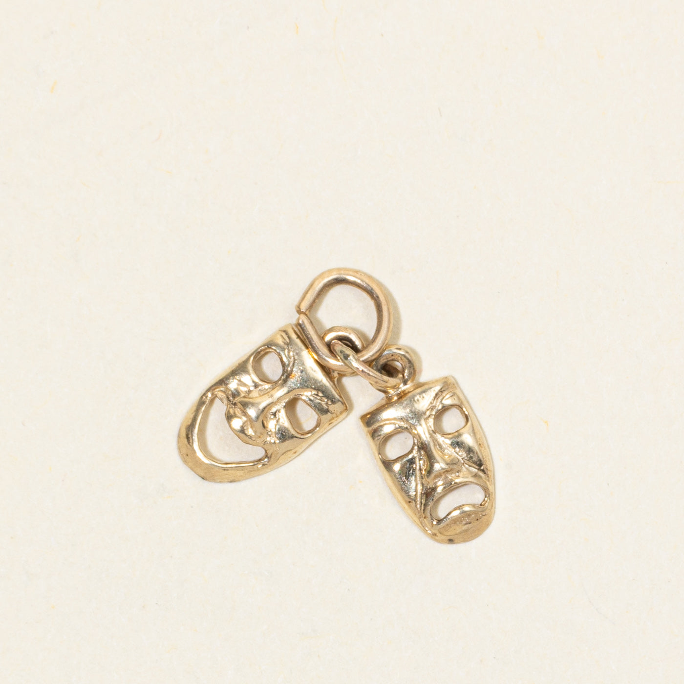10k Yellow Gold Drama Masks Charm