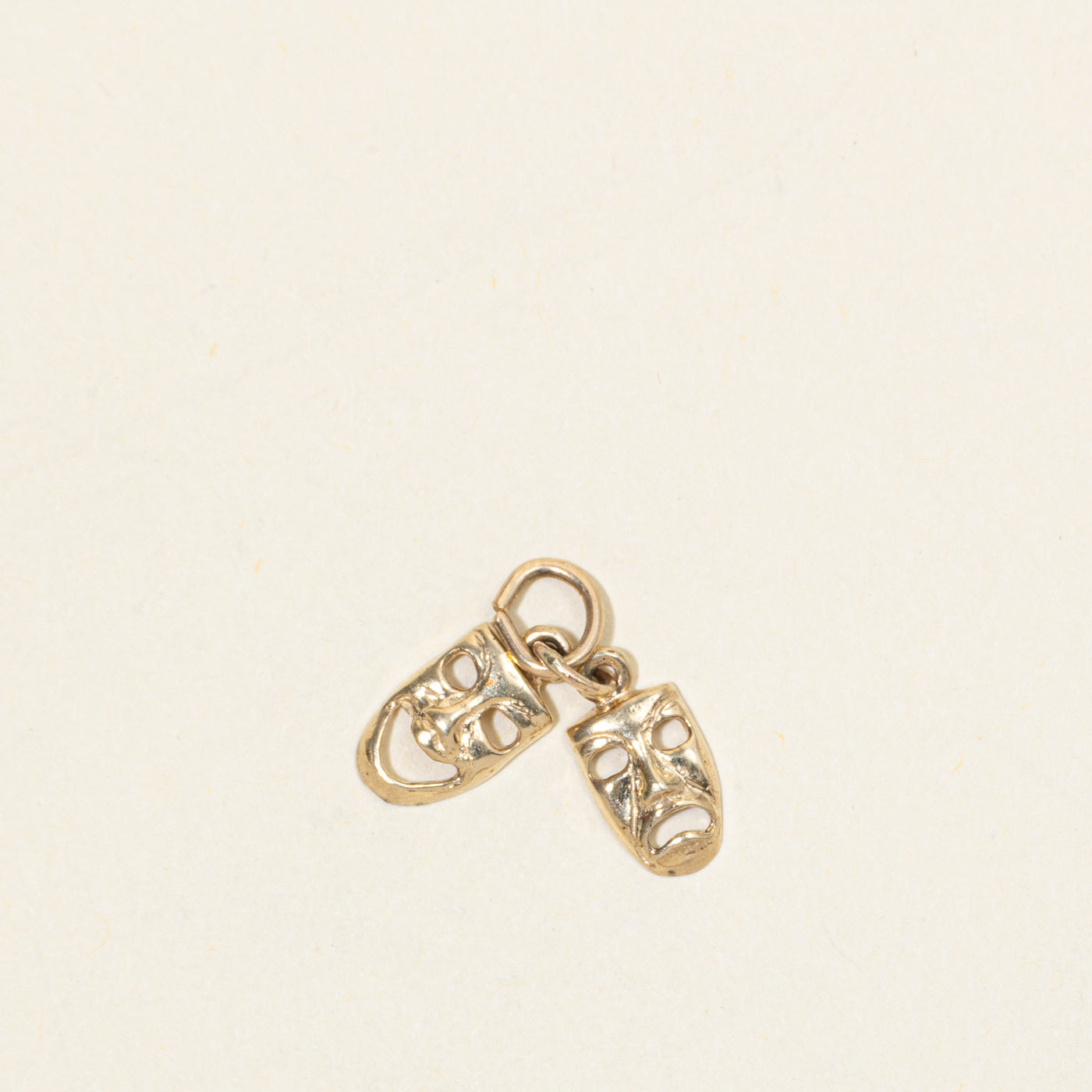 10k Yellow Gold Drama Masks Charm