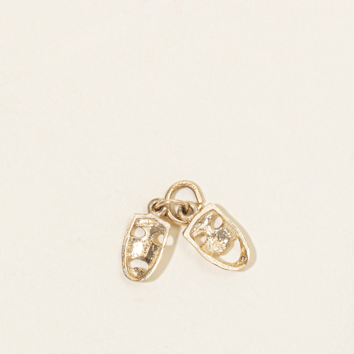 10k Yellow Gold Drama Masks Charm
