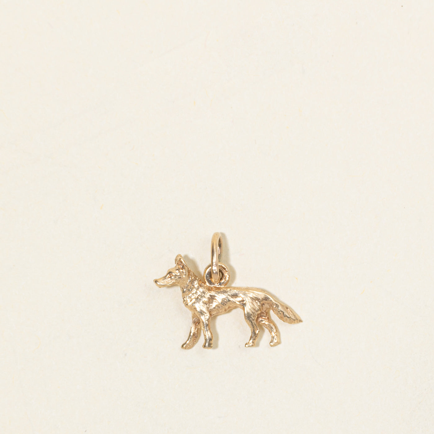 10k Yellow Gold Wolf Charm