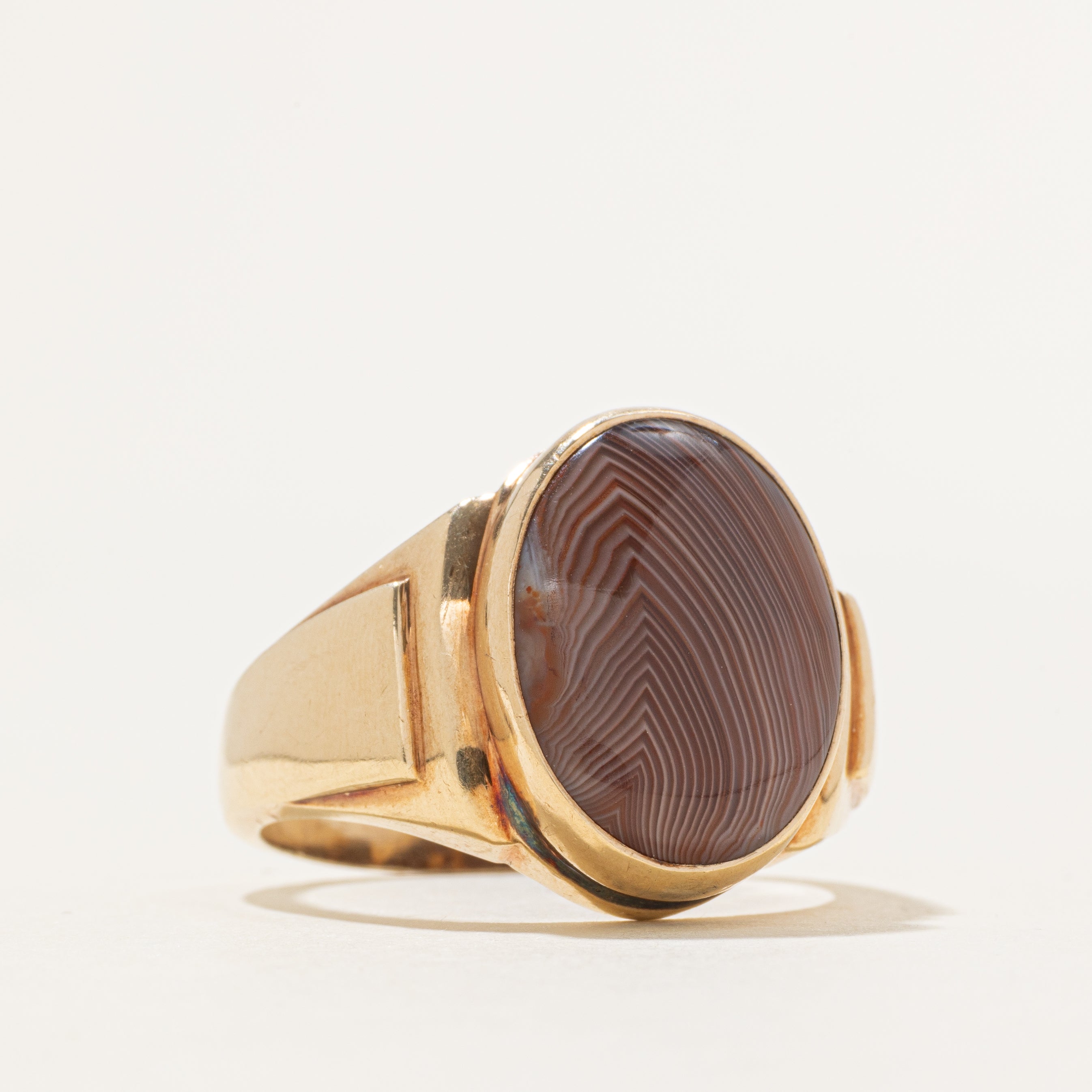 Cabochon Agate Cocktail Ring | 9.91ct | SZ 14.5