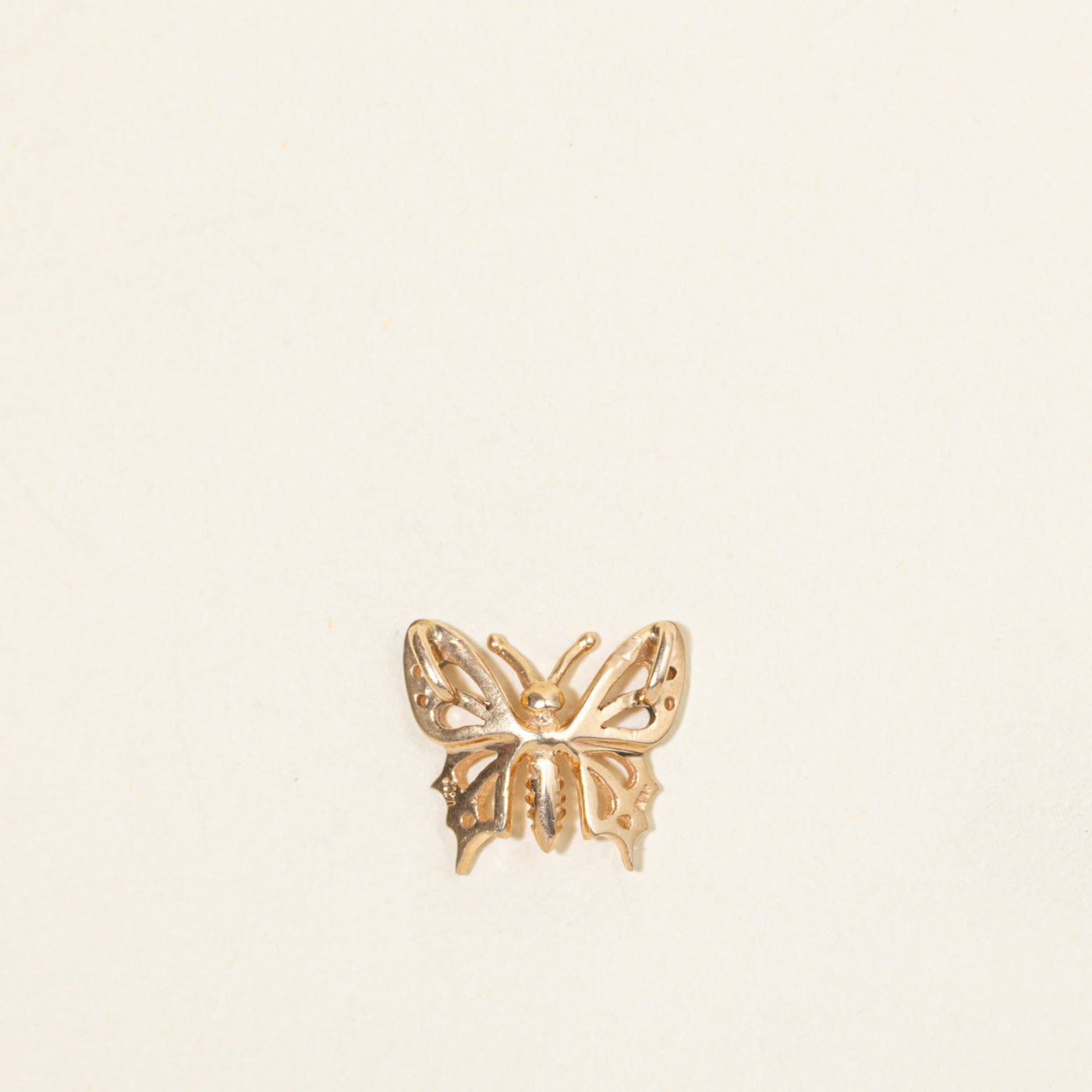 14k Yellow Gold Butterfly Pendant