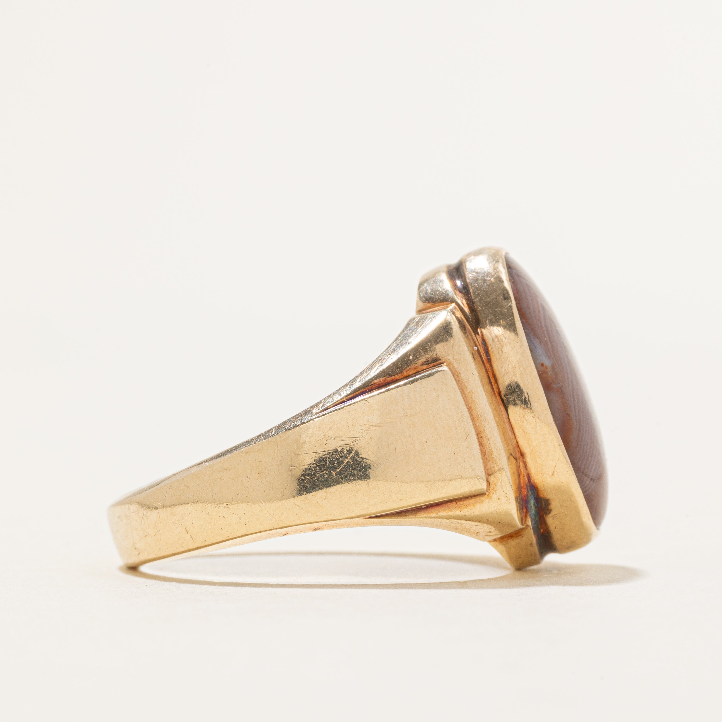Cabochon Agate Cocktail Ring | 9.91ct | SZ 14.5