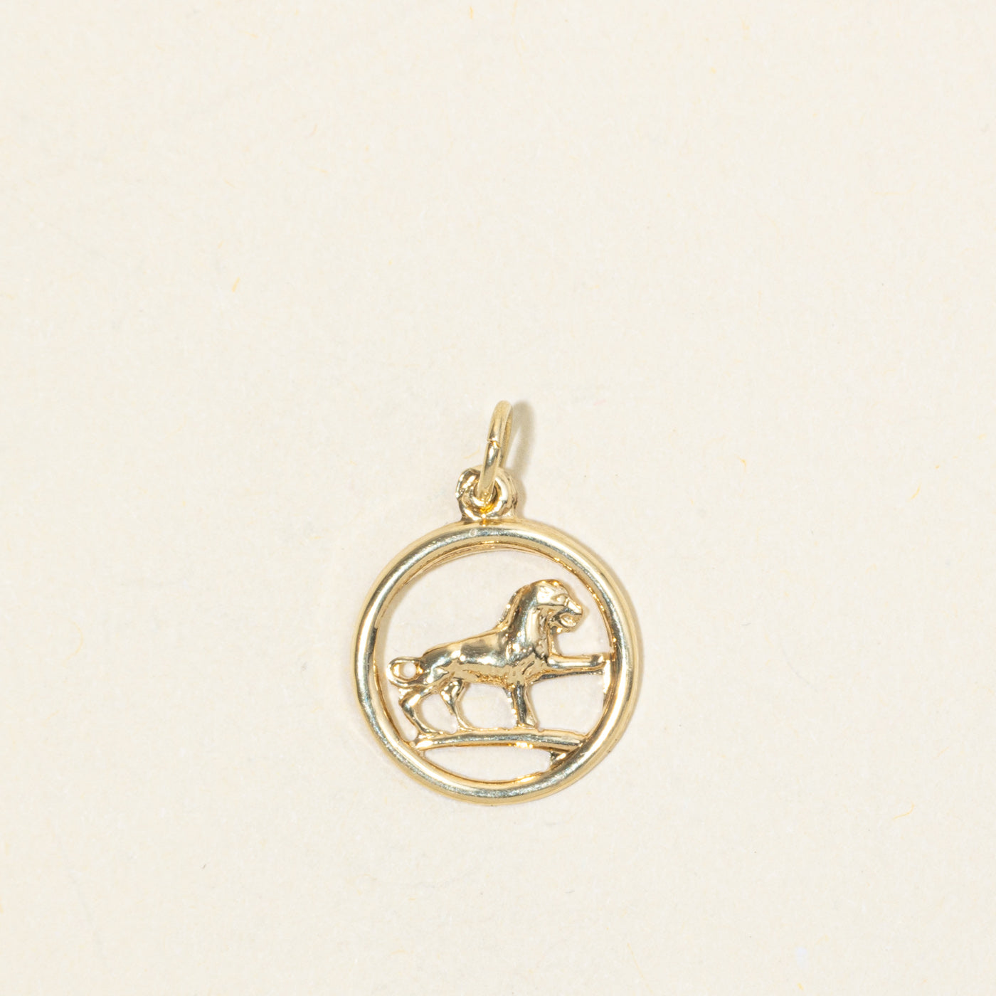 14k Yellow Gold Lion Charm