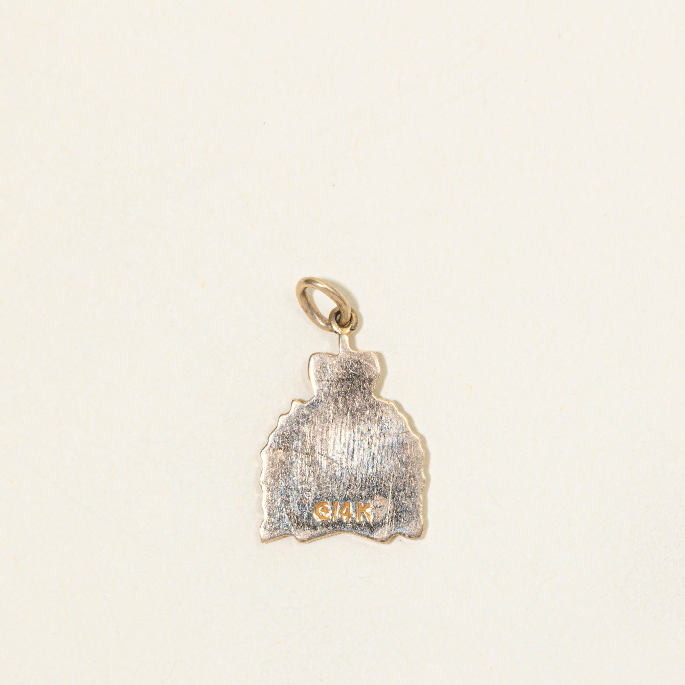 14k Yellow Gold Crest Charm
