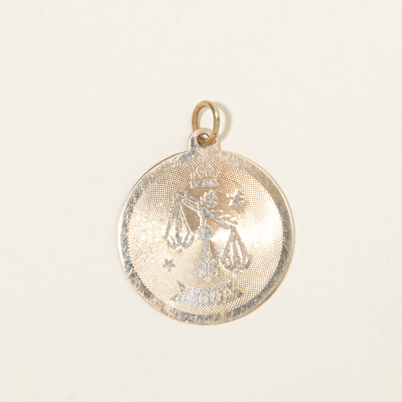 14k Yellow Gold Libra Zodiac Charm