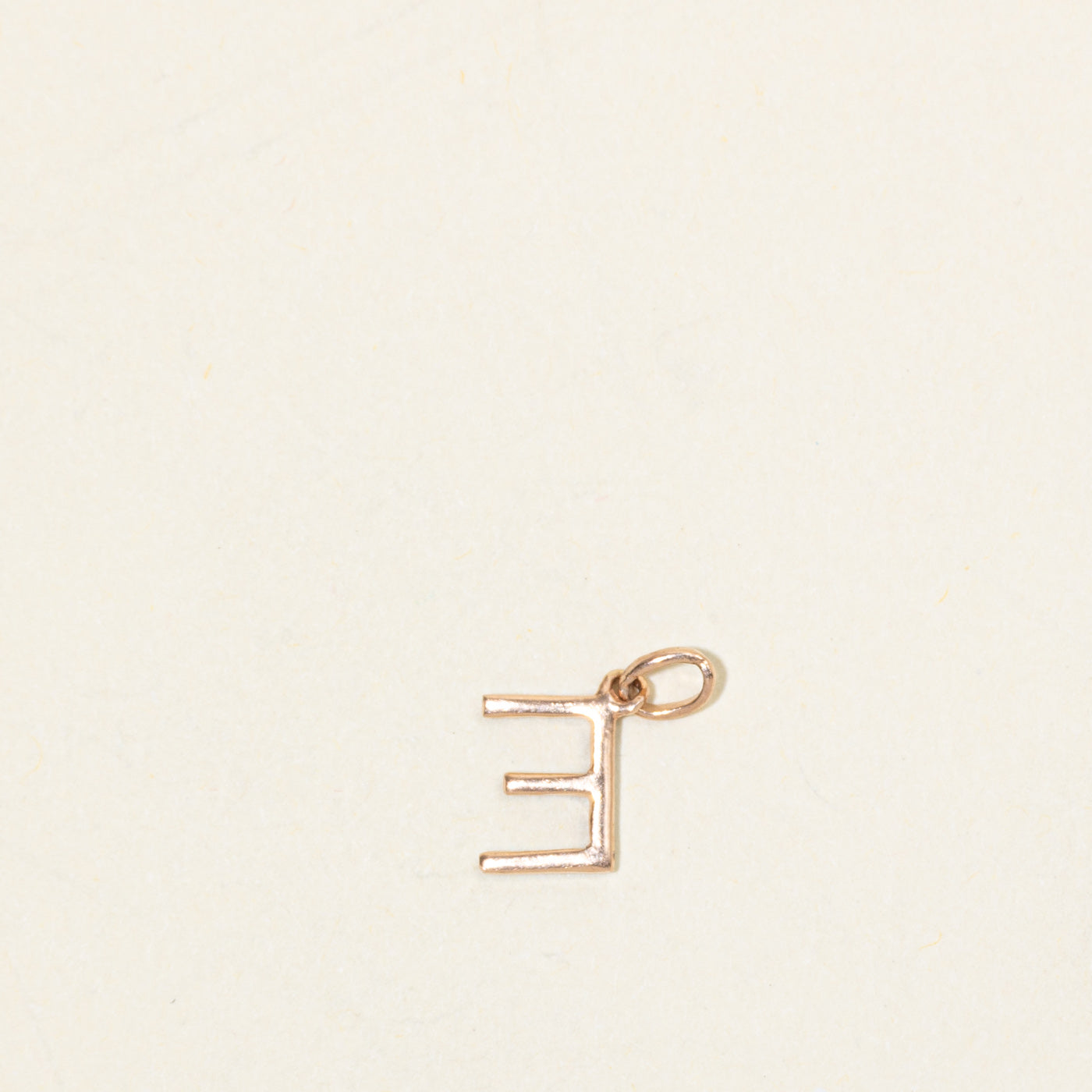 14k Rose Gold Diamond "E" Initial Charm
